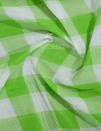 Cream And Neon Green With Checks Pure Mangalgiri Cotton Saree By Gayathri Reddy Designer Studio | Grocsy