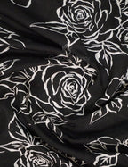 Shades of Black Floral Screen Dola Silk Saree By Gayathri Reddy Designer Studio | Grocsy
