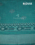 Rama Green Coloured Block Print Semi Chanderi Saree By Gayathri Reddy Designer Studio | Grocsy
