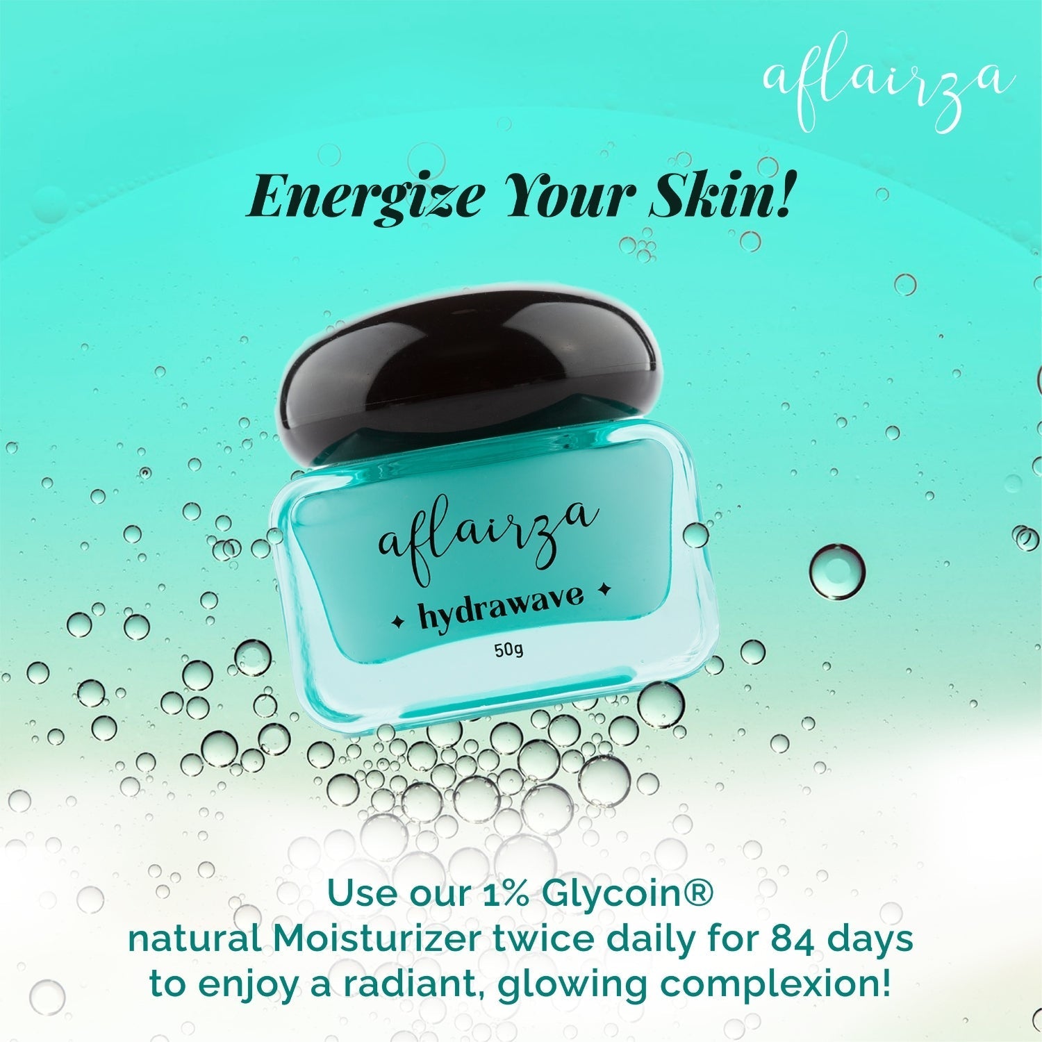 Aflairza Hydrawave Water-Based Face Moisturizer for Deep Hydration For All Skin Types | Grocsy