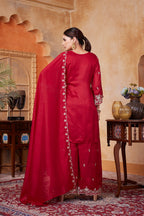 Anaita Pink Readymade Suit with Embroidery Work | Grocsy