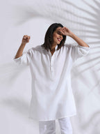trueBrowns White Unisex Freesize Kurta | Grocsy