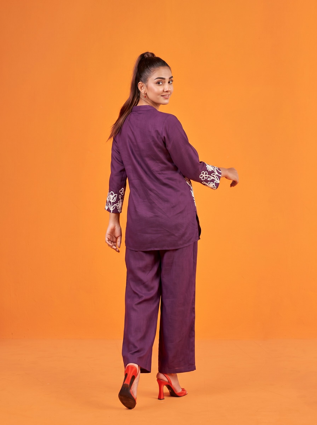 Anaita Wine Stylish Readymade Co-Ords Set | Grocsy
