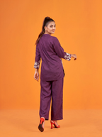 Anaita Wine Stylish Readymade Co-Ords Set | Grocsy