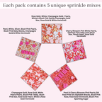 Confect Girls Baby Shower Sprinkles | Mix Silver, Gold & Blush pink Sprinkles Pack of 5 | Grocsy