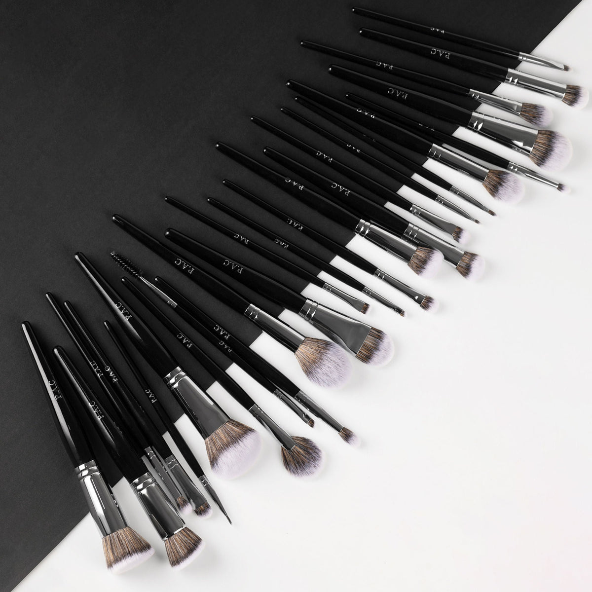 PAC Studio Synthetic Series -Complete Professional Brush Set, Feather Soft Synthetic Bristles, Sturdy Pouch | Grocsy