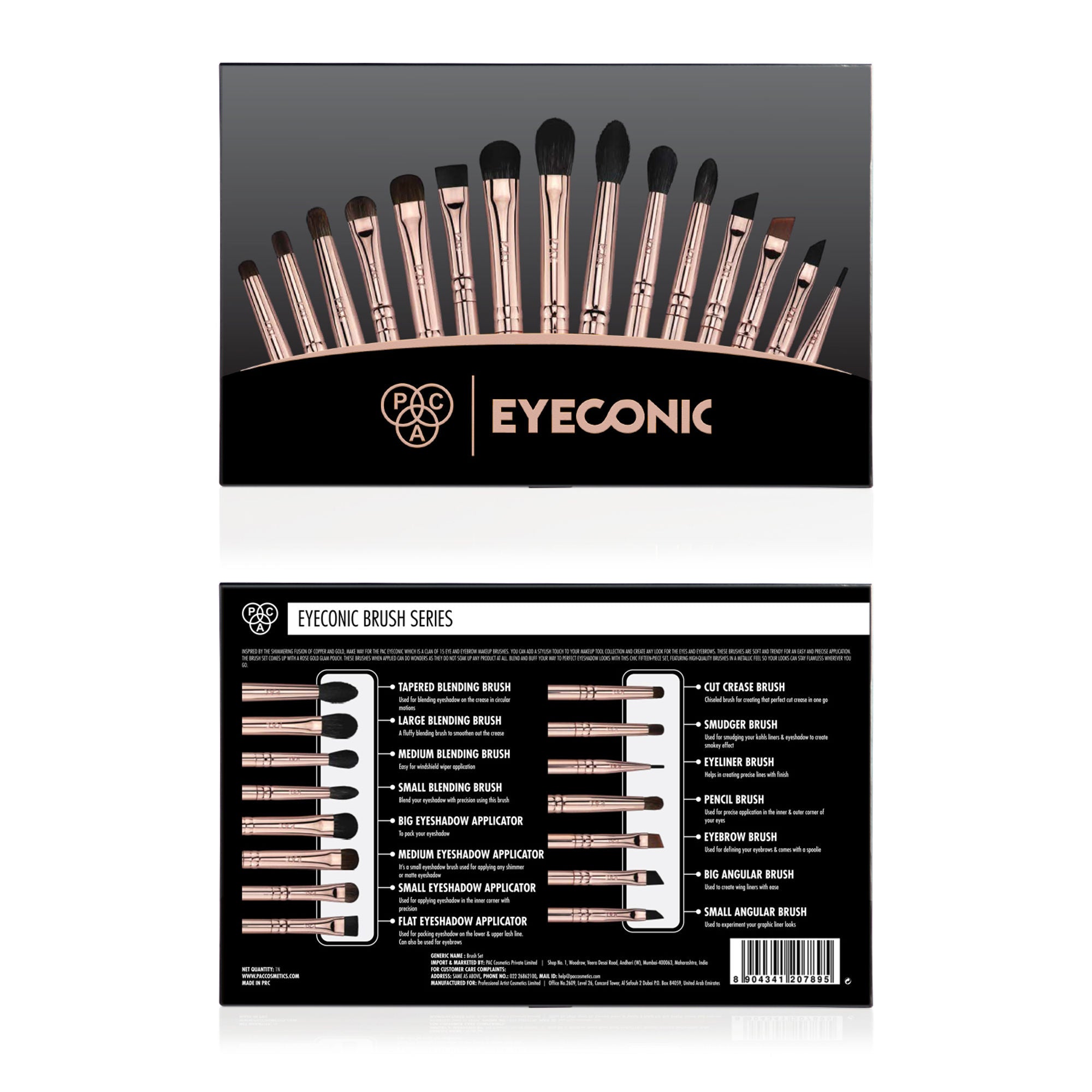 PAC Studio Eyeconic Brush Kit - 15 Brushes | Grocsy