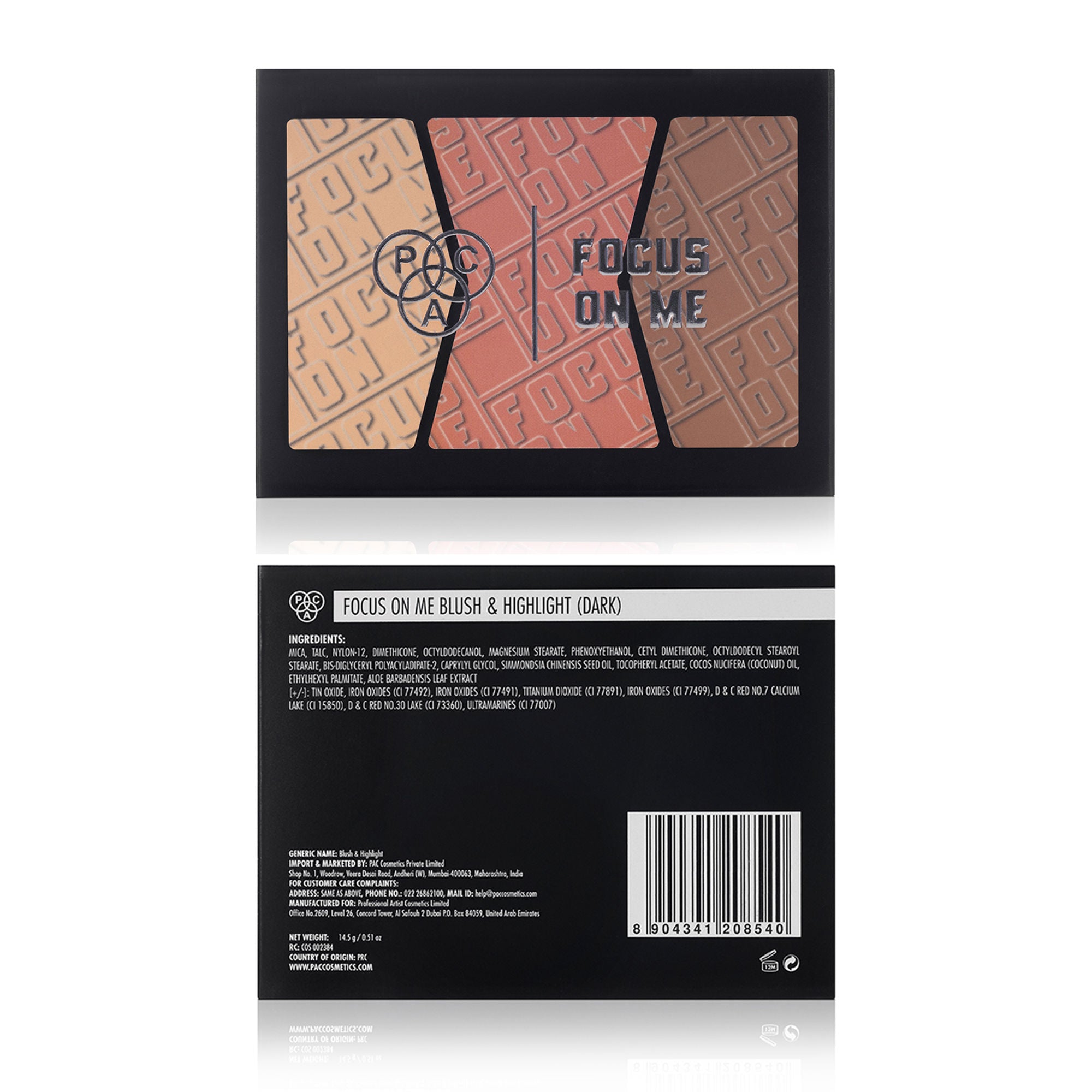 PAC Studio Focus On Me Blush & Highlighter - Dark | Grocsy
