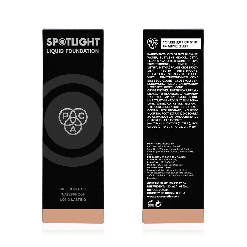 PAC Studio Spotlight Liquid Foundation - 05 Whipped Delight | Grocsy