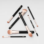 PAC Studio Beginner Basic Face & Eye Brush Kit - Sturdy Sleek Handles, Densely Packed Soft Bristles | Grocsy