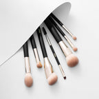 PAC Studio Beginner Basic Face & Eye Brush Kit - Sturdy Sleek Handles, Densely Packed Soft Bristles | Grocsy