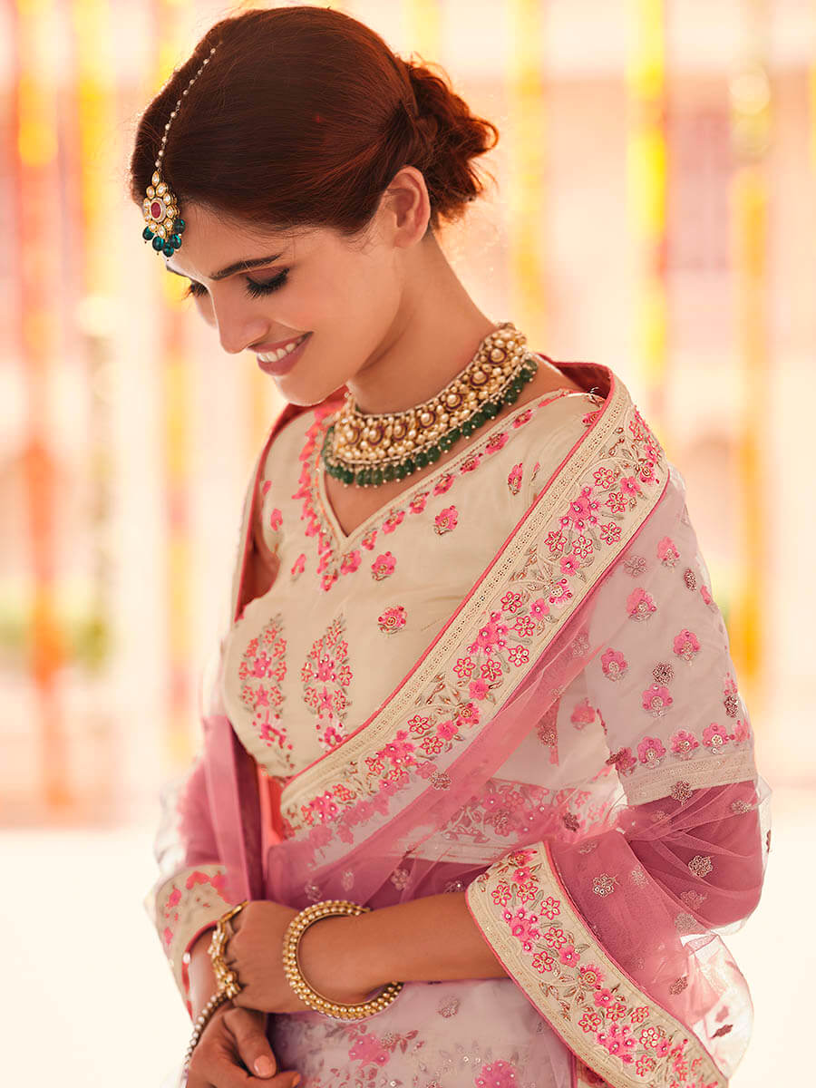 Myra Yellow Crepe Embroidered Designer Lehenga | Grocsy
