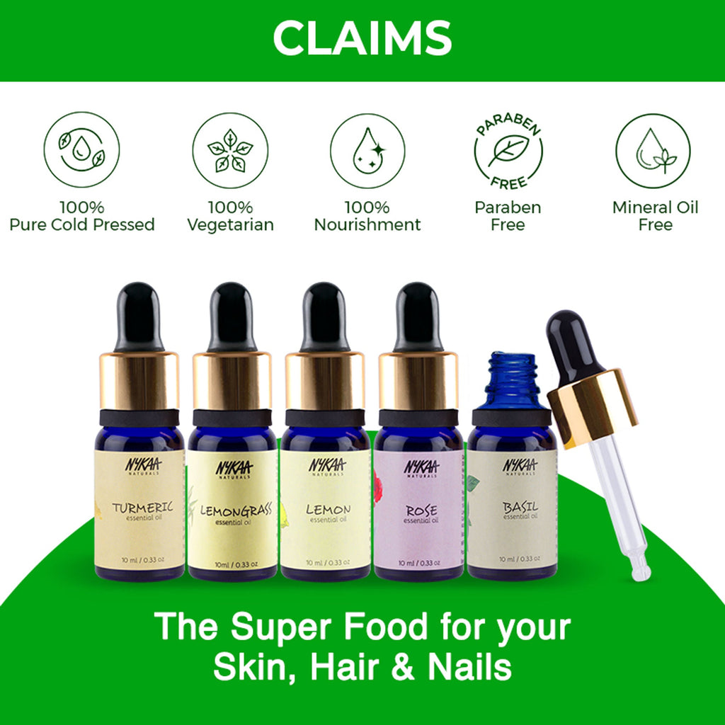 Nykaa Naturals Tea Tree Essential Oil For Acne & Hair Fall Control Solution - 100% Natural | Grocsy