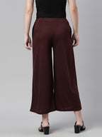 Souchii Brown Knitted Ethnic Palazzos | Grocsy