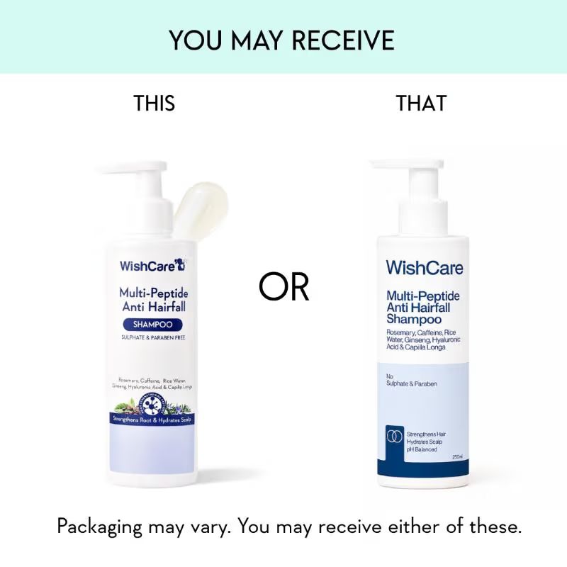 Wishcare Hair Growth Serum Concentrate + Multi Peptide Anti Hairfall Shampoo Combo | Grocsy