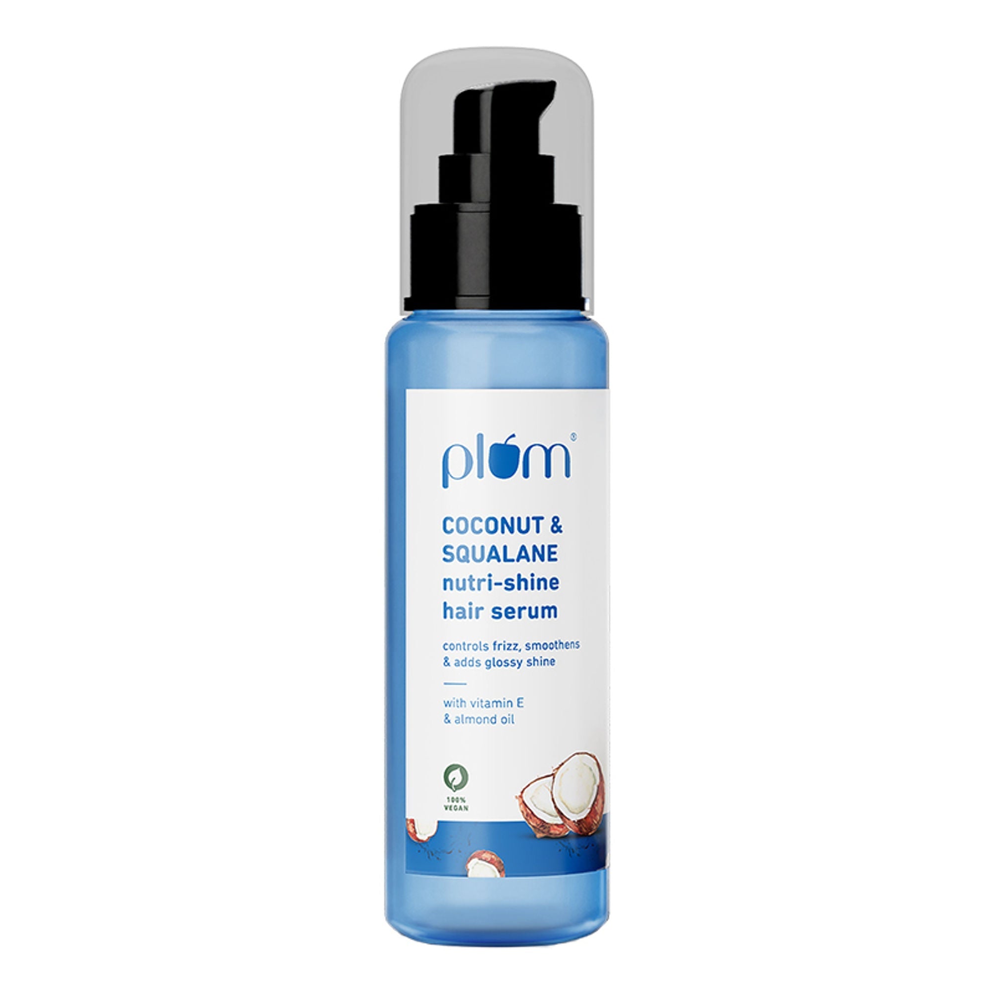 Plum Coconut & Squalane Nutri-Shine Hair Serum For Smooth- Shiny Hair | Grocsy