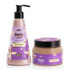 Plum BodyLovin' Vanilla Vibes Scrub & Shower Body Polishing Duo | Grocsy