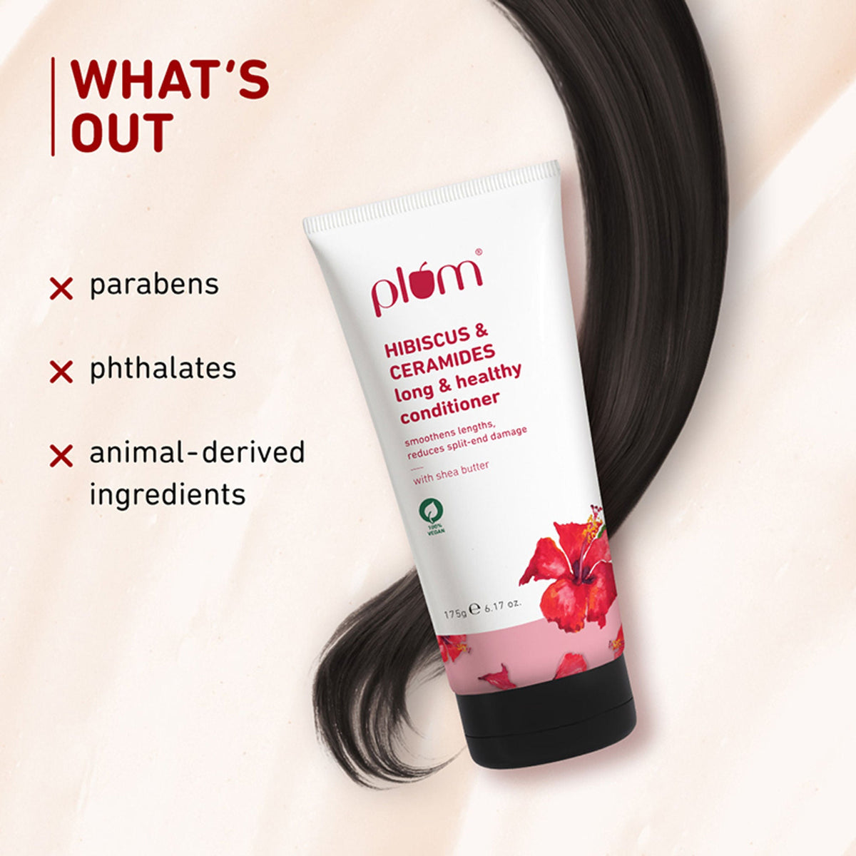 Plum Hibiscus & Ceramides Conditioner For Healthy- Long Hair | Grocsy