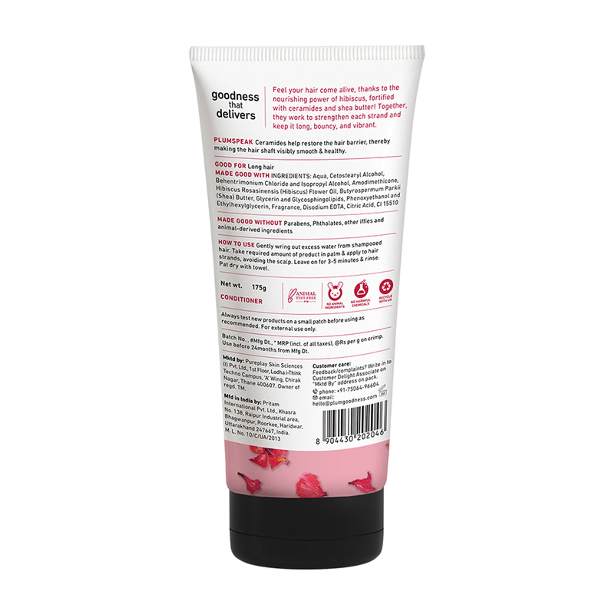 Plum Hibiscus & Ceramides Conditioner For Healthy- Long Hair | Grocsy