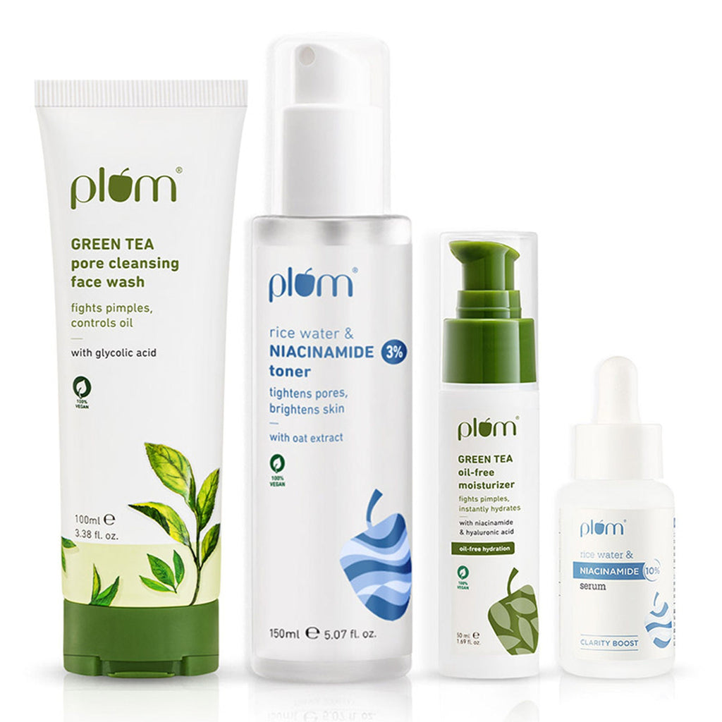 Plum Green Tea & Niacinamide Acne Fighting Combo | Grocsy