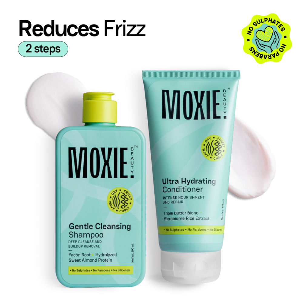 Moxie Beauty Rinse & Shine Duo - Shampoo & Conditioner for Dry and Frizzy Hair Combo | Grocsy