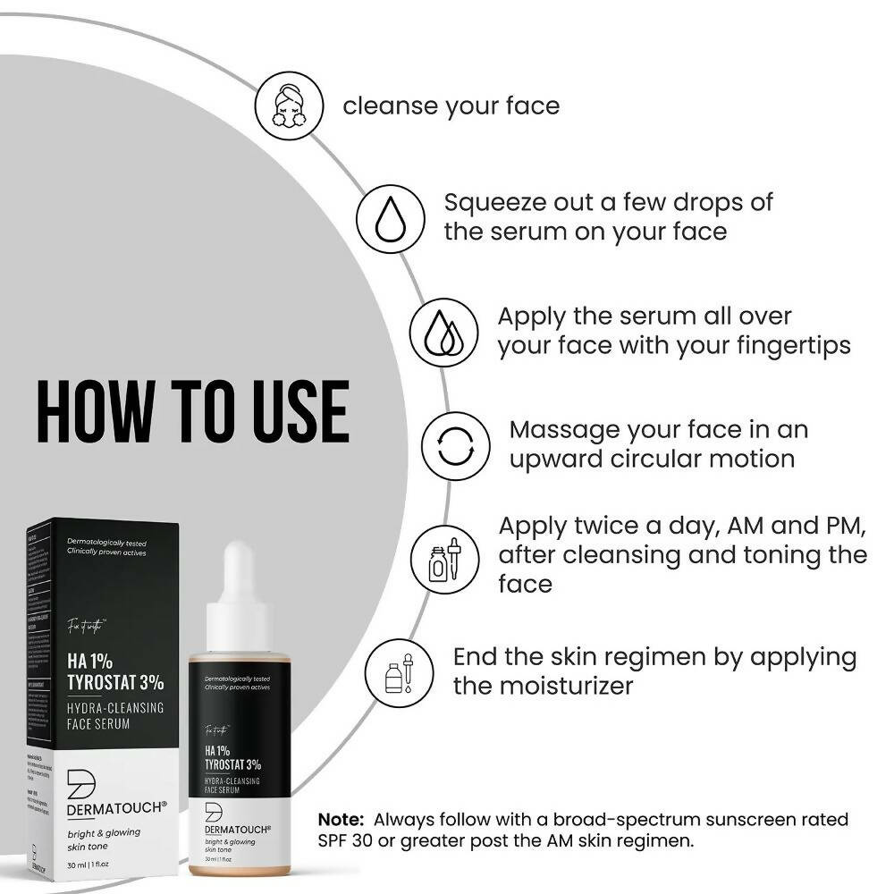 Dermatouch HA 1%, Tyrostat 3% Hydra-Cleansing Face Serum | Grocsy