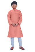 DEIANA'S Casual Designer Kurta Pyjama Set For Boys And kids (Peach) | Grocsy