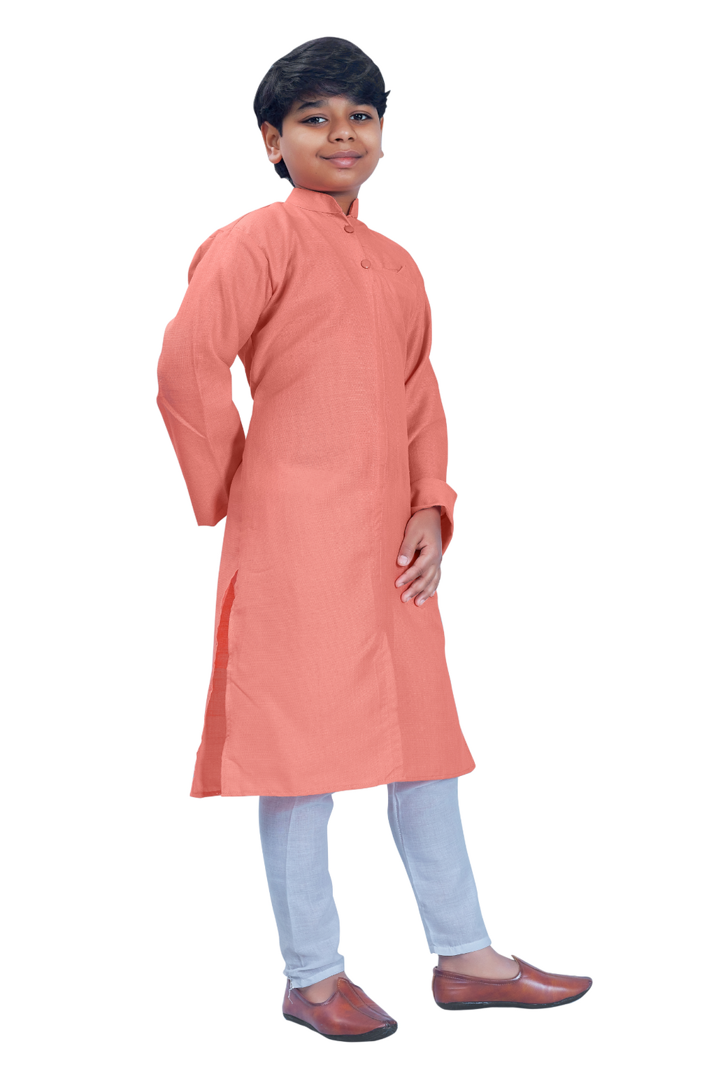 DEIANA'S Casual Designer Kurta Pyjama Set For Boys And kids (Peach) | Grocsy