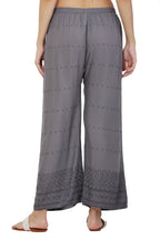 PAVONINE Grey Color Half Schiffli Chikankari Rayon Fabric Sharara For Women | Grocsy