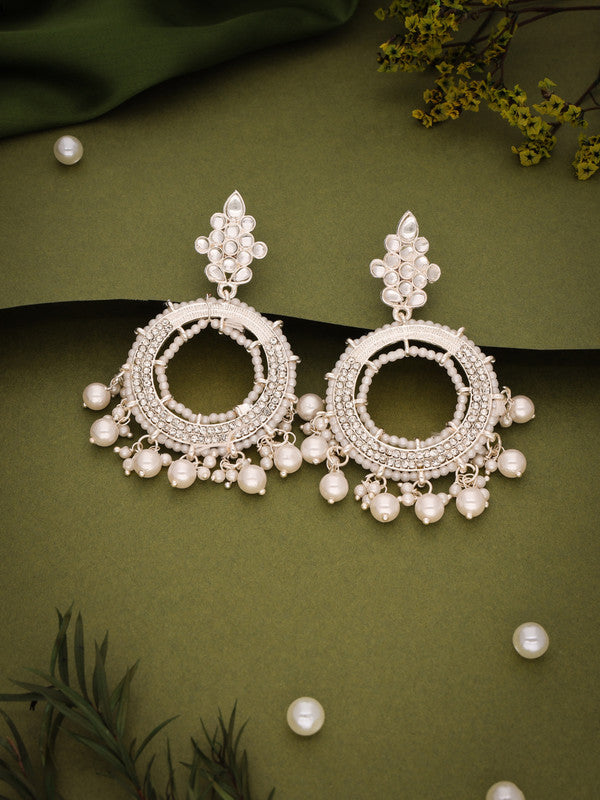 Tehzeeb Creations Gold Drop & Danglers Earring For Women & Girls Diamond, Pearl Brass Drops & Danglers | Grocsy