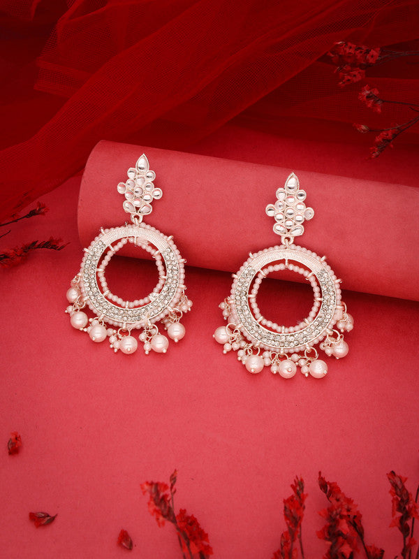 Tehzeeb Creations Gold Drop & Danglers Earring For Women & Girls Diamond, Pearl Brass Drops & Danglers | Grocsy