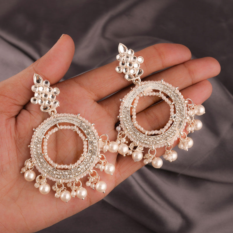 Tehzeeb Creations Gold Drop & Danglers Earring For Women & Girls Diamond, Pearl Brass Drops & Danglers | Grocsy