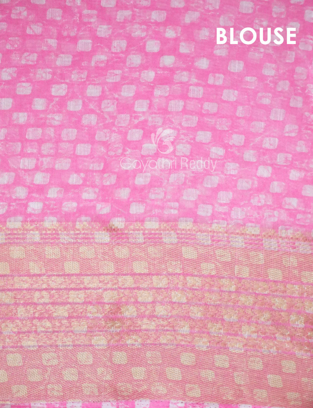Shades of Baby Pink with Floral Design Semi Chanderi Saree By Gayathri Reddy Designer Studio | Grocsy