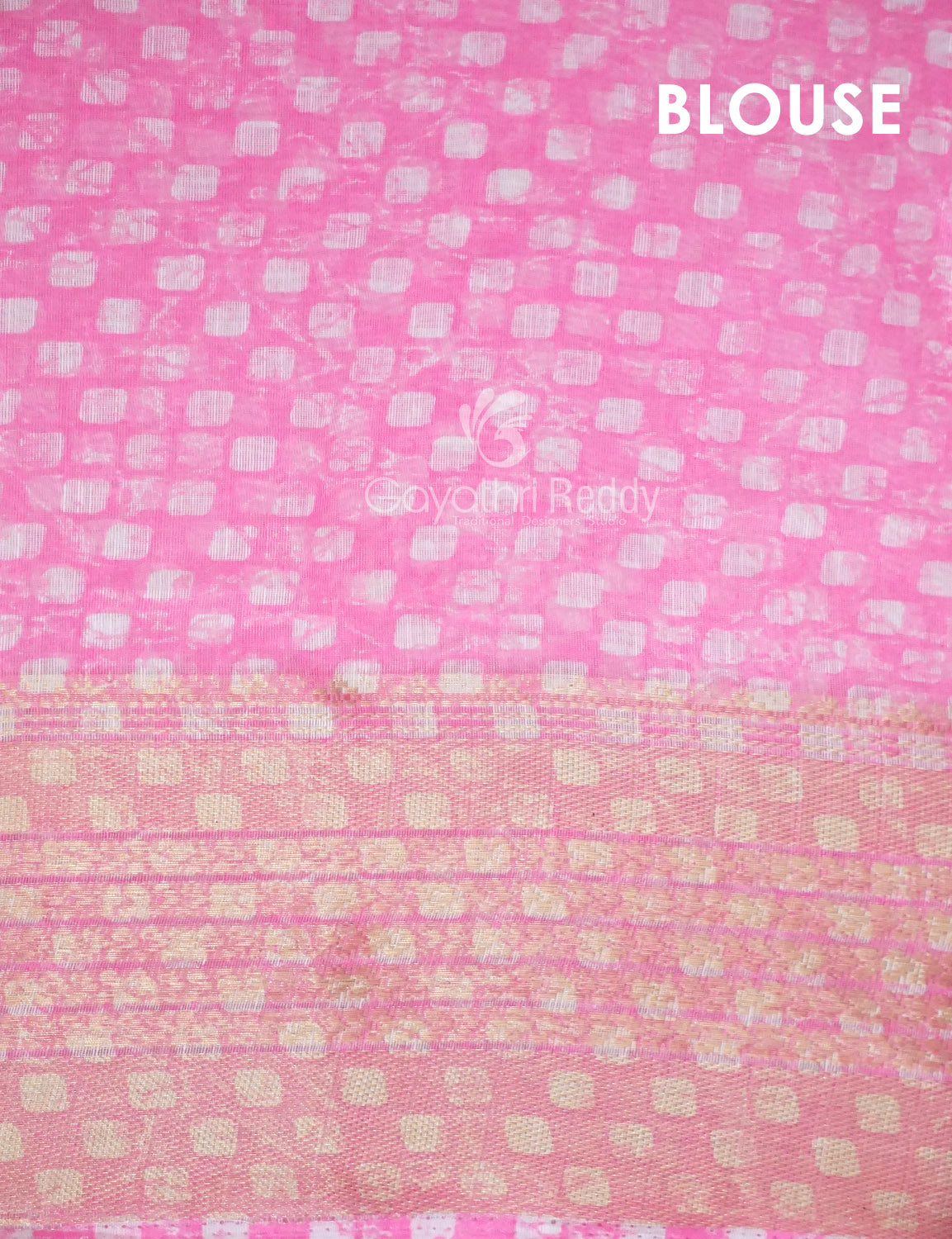 Shades of Baby Pink with Floral Design Semi Chanderi Saree By Gayathri Reddy Designer Studio | Grocsy
