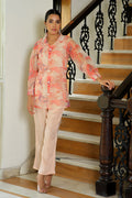 Vaasva Women Marble Print Embroidered Shirt With Solid Pants. | Grocsy