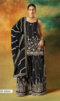 Anaita Black Heavy Fox Georgette Suit With Embroidery Work | Grocsy