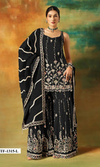 Anaita Black Heavy Fox Georgette Suit With Embroidery Work | Grocsy