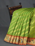 Parrot Green Colour Leheriya Design Regular Wear Saree By Gayathri Reddy Designer Studio | Grocsy