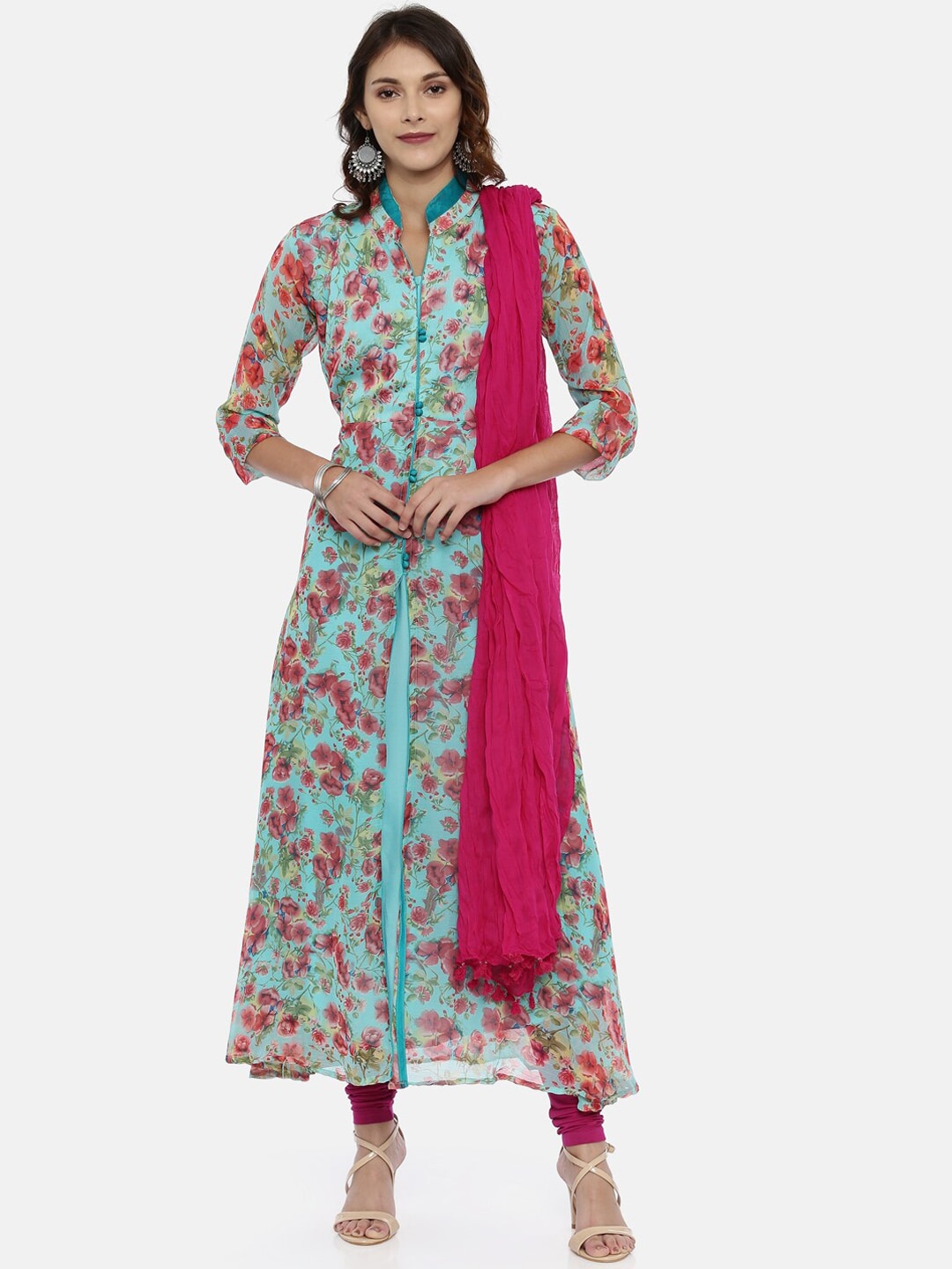 Souchii Pink Solid Tasselled Cotton Dupatta | Grocsy