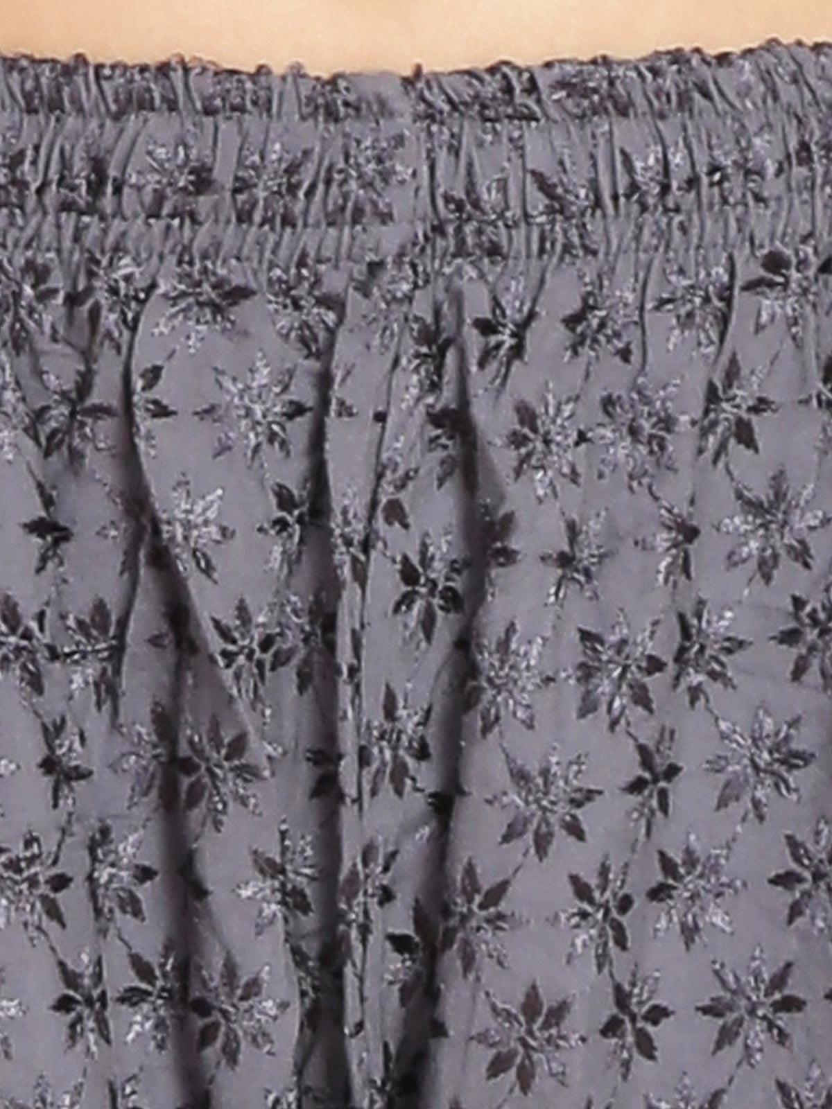 PAVONINE Grey Color Full Chikankari Rayon Fabric Sharara For Women | Grocsy