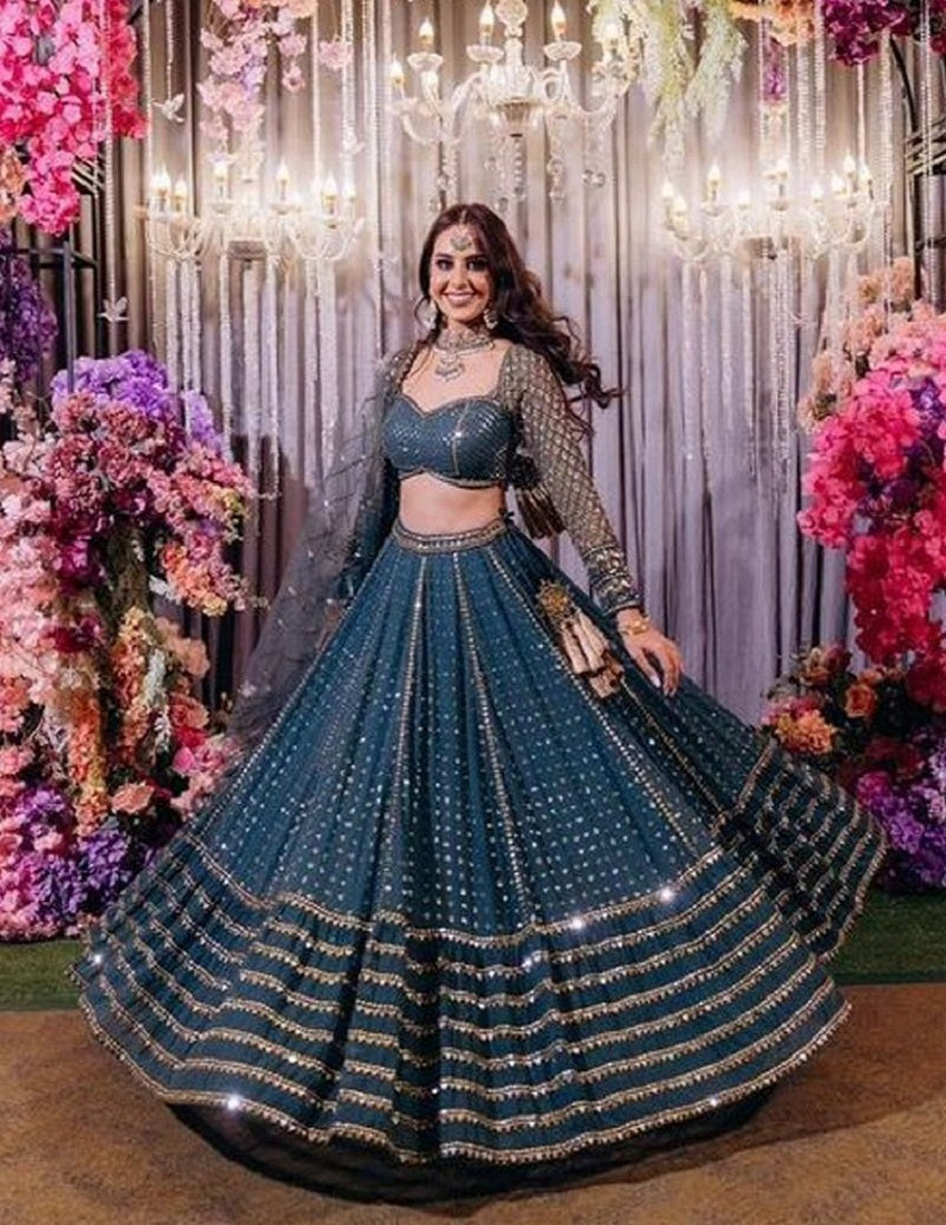 Lehenga Mart Designer Bollywood Style Wedding Wear Lehenga Choli | Grocsy