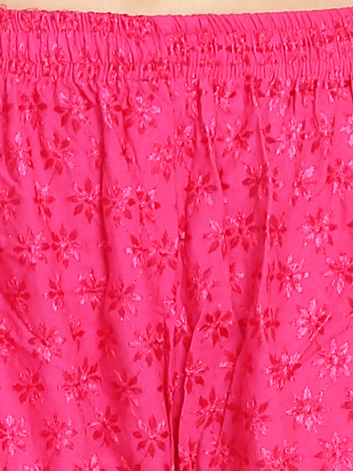 PAVONINE Rani Color Full Chikankari Rayon Fabric Sharara For Women | Grocsy