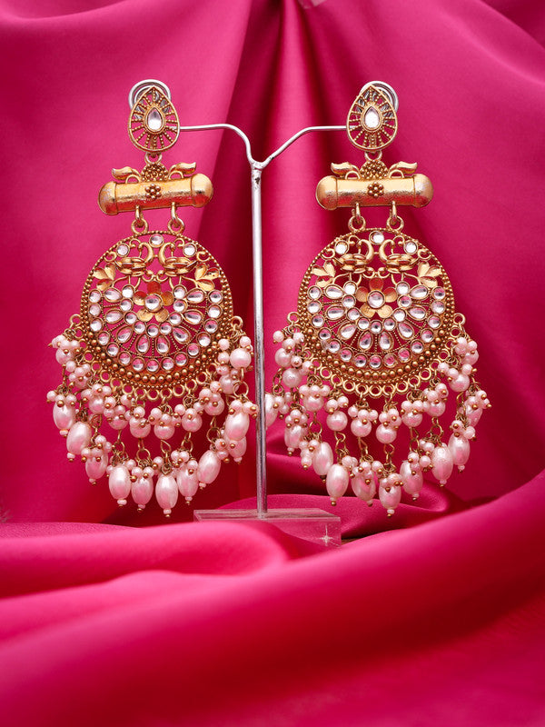 Tehzeeb Creations Modern White Opal And Silver Chandelier Drop Earrings For Woman | Grocsy