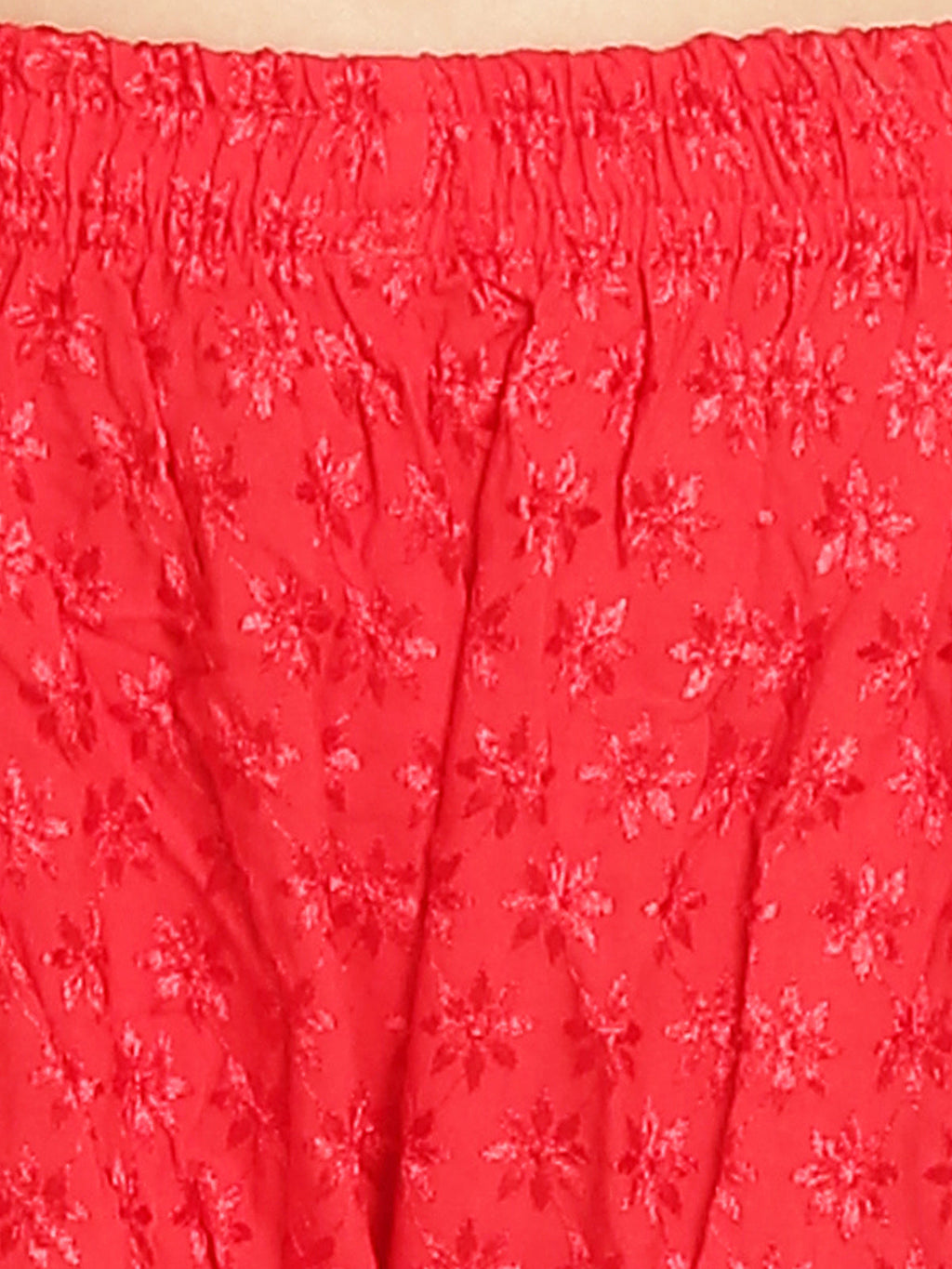 PAVONINE Red Color Full Chikankari Rayon Fabric Sharara For Women | Grocsy