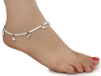 AanyaCentric Silver Plated Traditional Anklets Payal - Classic and Stylish for Women and Girls | Grocsy