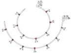 AanyaCentric Silver Plated Traditional Anklets Payal - Classic and Stylish for Women and Girls | Grocsy