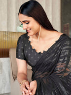 Tikhi Imli Woven Design Satin Ready to Wear Saree | Grocsy