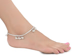 AanyaCentric Silver Plated Traditional Anklets Payal - Classic and Stylish for Women and Girls | Grocsy