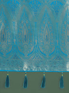 Monjolika Fashion Divine Cyan blue Soft Banarasi Satin Silk Saree With Blouse Piece | Grocsy