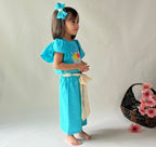 ArthLife Blue Flower Embroidered Co-Ord Set | Grocsy